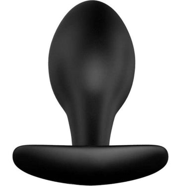 Plug Anale in Silicone Nero con Design Pene e Maniglia Ergonomica